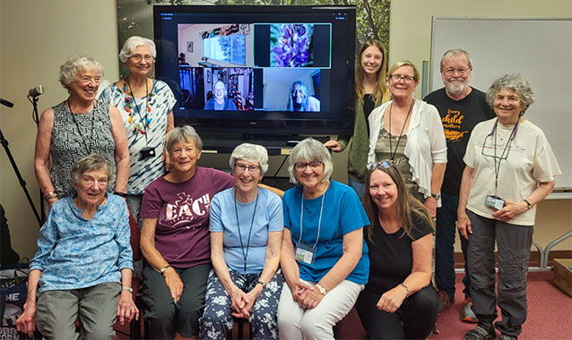 PEACE members pose at the annual board retreat