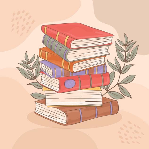 illustration of a stack of books