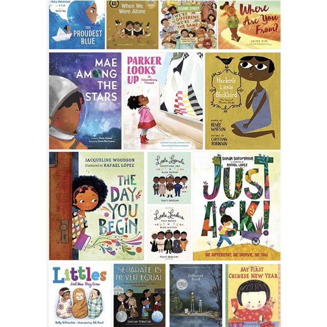 A collage of children's books.