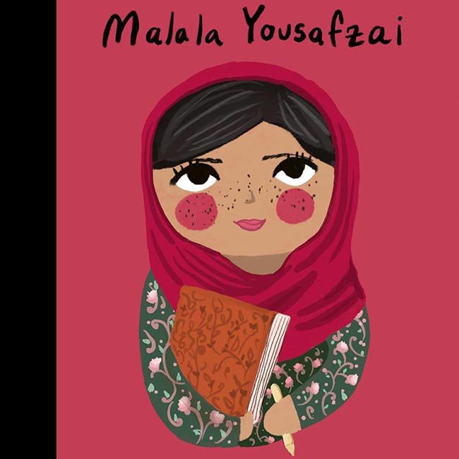 Malala Yousafzai illustrated book cover.