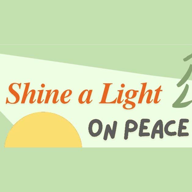 text: Shine a Light on Peace