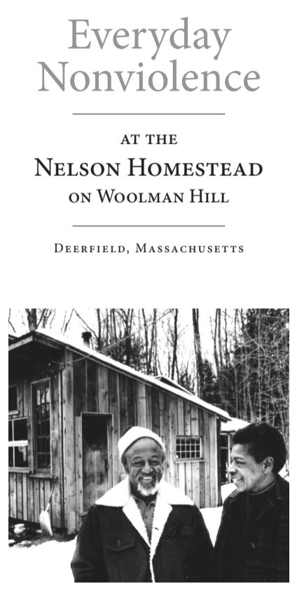 Book cover for Everyday Nonviolence at the Nelson Homestead on Woolman Hill, Deerfield, Massachusettes