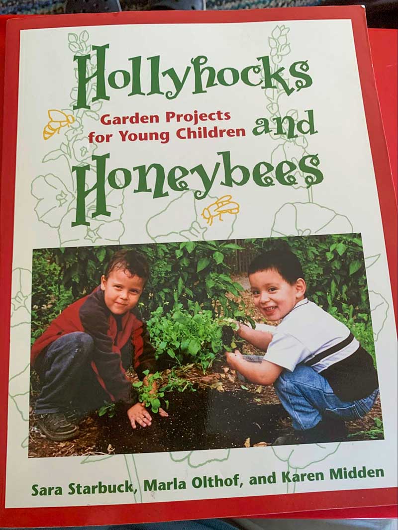 Book cover: Hollyhocks and Honeybees