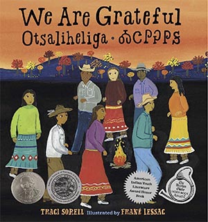 Children's illustrated book cover: we are grateful, otsaliheliga